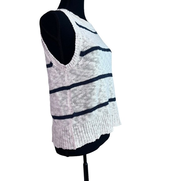 Rag Poets‎ Bryce Striped Sweater Tank Size Medium Navy White Style #RW191664 NWT - Picture 3 of 8